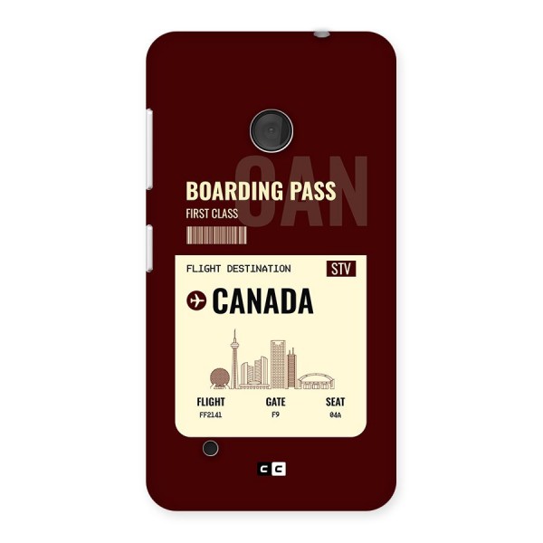 Canada Boarding Pass Back Case for Lumia 530