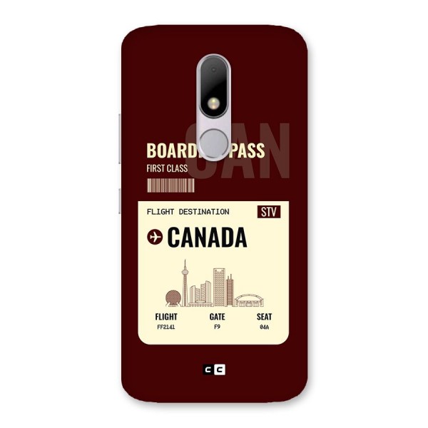 Canada Boarding Pass Back Case for Moto M