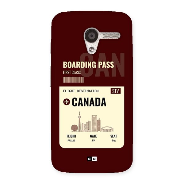 Canada Boarding Pass Back Case for Moto X