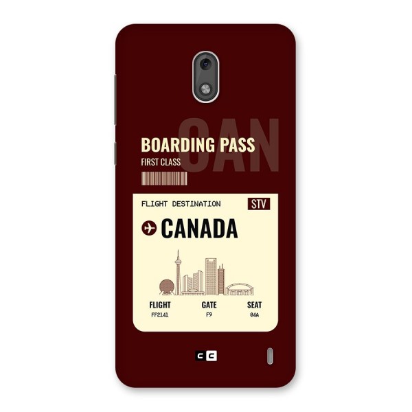 Canada Boarding Pass Back Case for Nokia 2