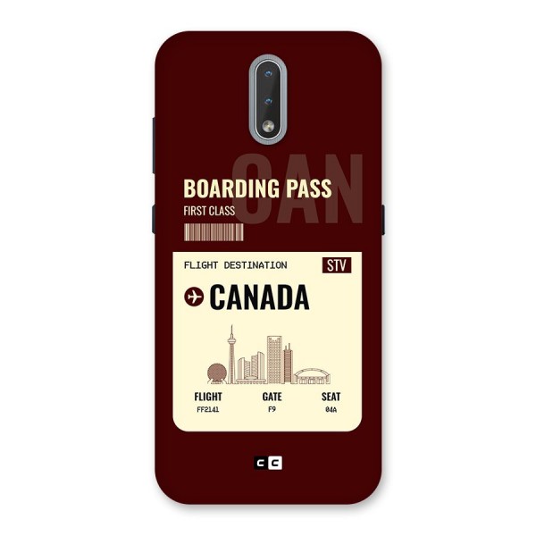 Canada Boarding Pass Back Case for Nokia 2.3