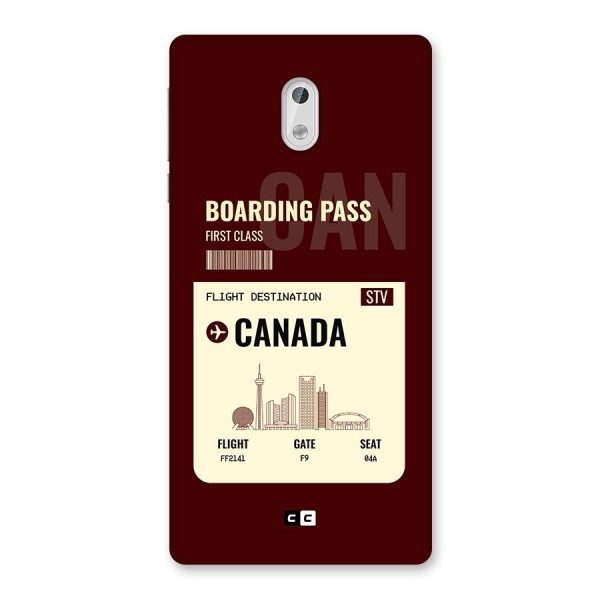 Canada Boarding Pass Back Case for Nokia 3