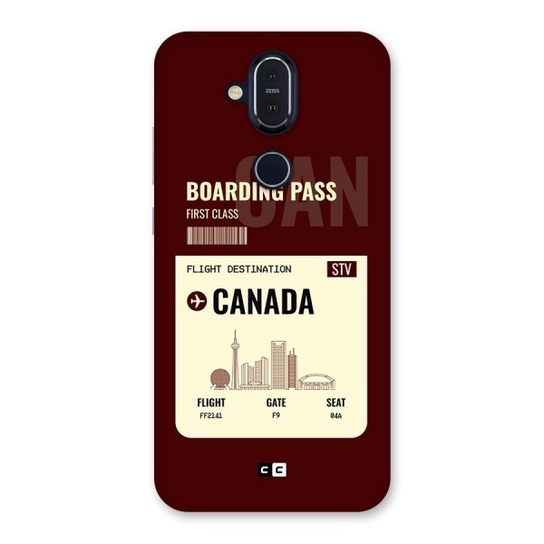 Canada Boarding Pass Back Case for Nokia 8.1