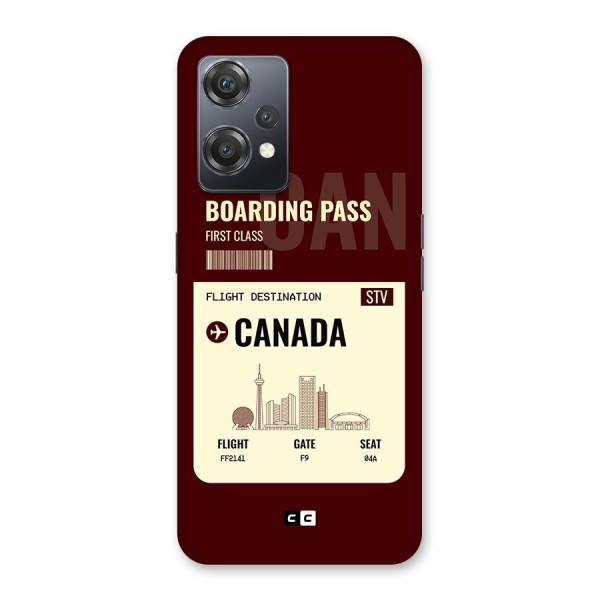 Canada Boarding Pass Back Case for OnePlus Nord CE 2 Lite 5G