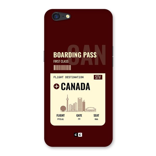 Canada Boarding Pass Back Case for Oppo A71