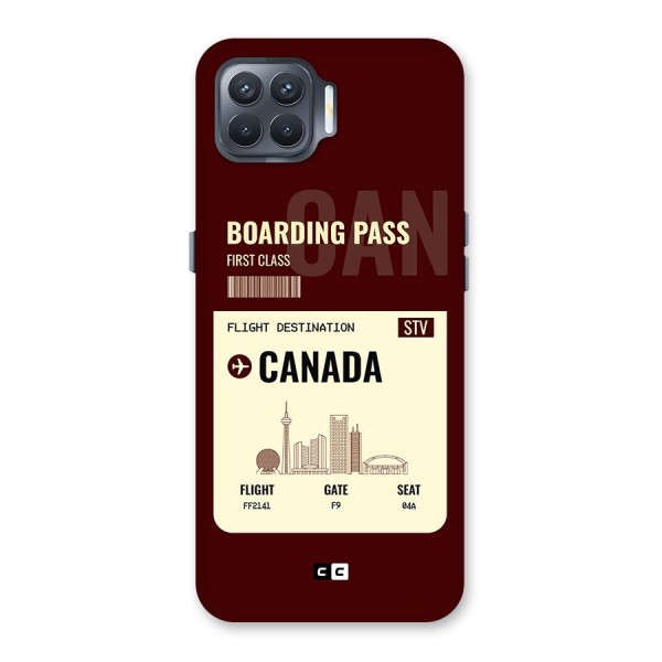 Canada Boarding Pass Back Case for Oppo F17 Pro