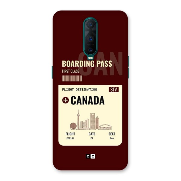 Canada Boarding Pass Back Case for Oppo R17 Pro