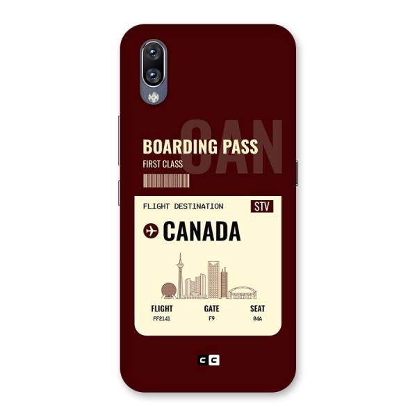 Canada Boarding Pass Back Case for Vivo NEX