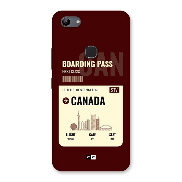 Canada Boarding Pass Back Case for Vivo Y81