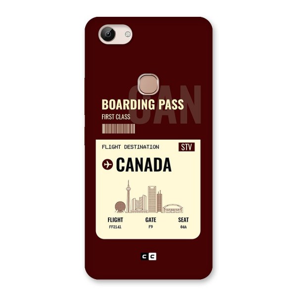 Canada Boarding Pass Back Case for Vivo Y83