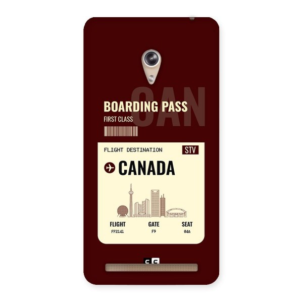 Canada Boarding Pass Back Case for Zenfone 6