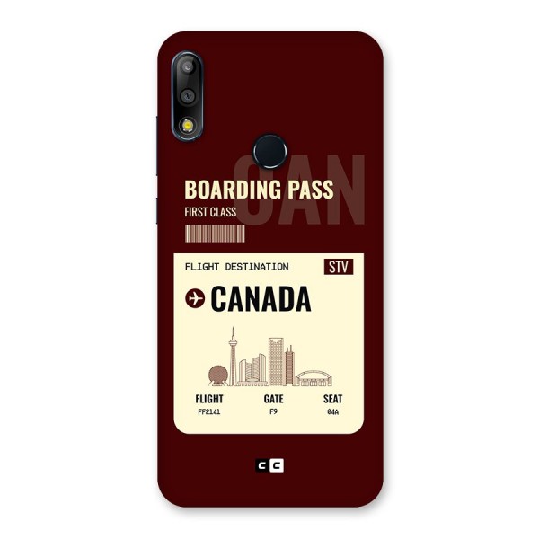 Canada Boarding Pass Back Case for Zenfone Max Pro M2