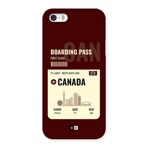 Canada Boarding Pass Back Case for iPhone 5 5s