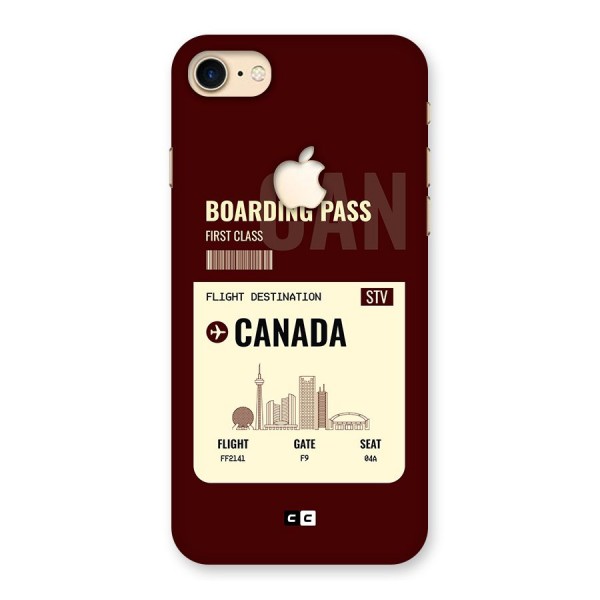 Canada Boarding Pass Back Case for iPhone 7 Apple Cut