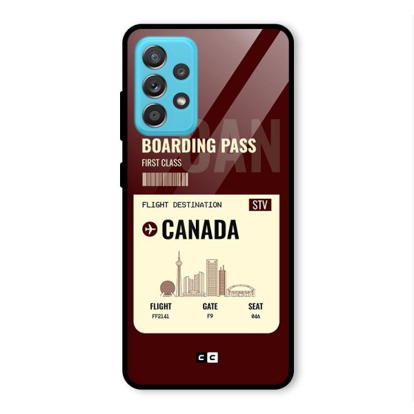 Canada Boarding Pass Glass Back Case for Galaxy A52s 5G