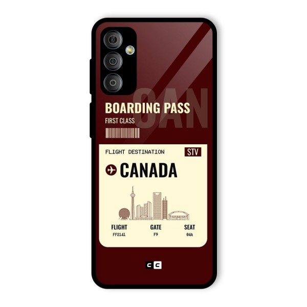 Canada Boarding Pass Glass Back Case for Galaxy F23