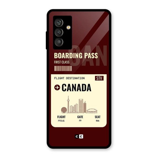 Canada Boarding Pass Glass Back Case for Galaxy M13