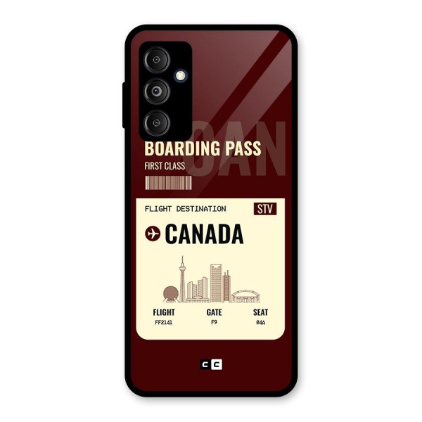 Canada Boarding Pass Glass Back Case for Galaxy M14 5G