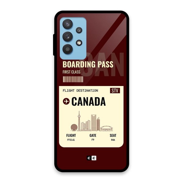 Canada Boarding Pass Glass Back Case for Galaxy M32 5G