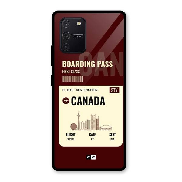 Canada Boarding Pass Glass Back Case for Galaxy S10 Lite