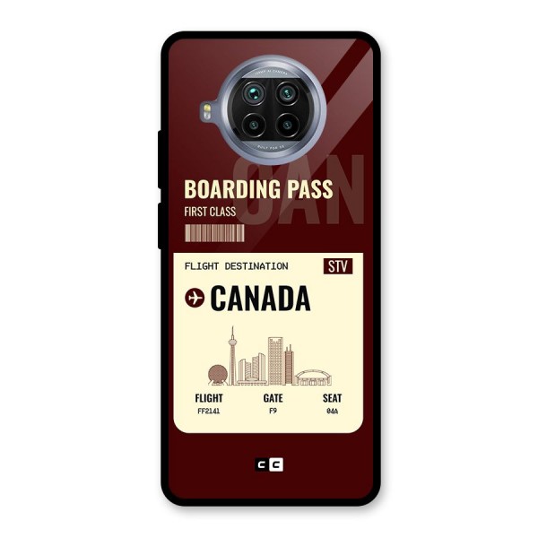 Canada Boarding Pass Glass Back Case for Mi 10i