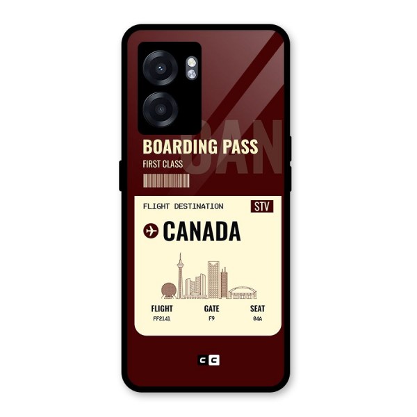 Canada Boarding Pass Glass Back Case for Oppo K10 (5G)