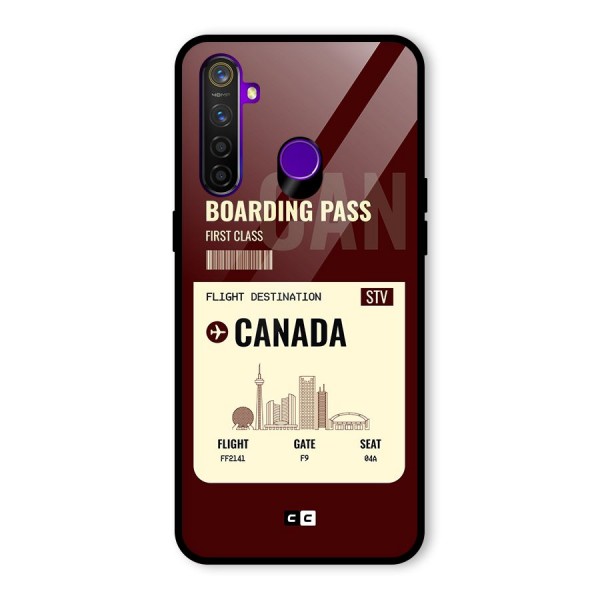 Canada Boarding Pass Glass Back Case for Realme 5 Pro