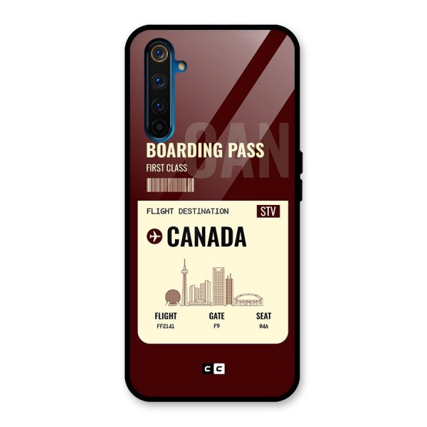 Canada Boarding Pass Glass Back Case for Realme 6 Pro