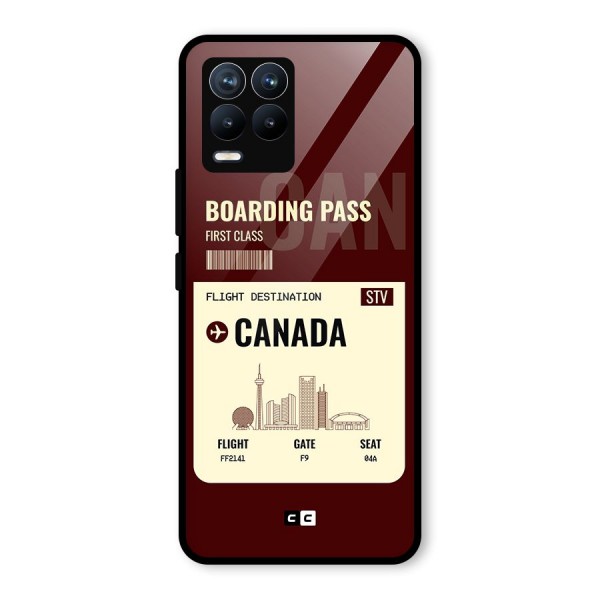 Canada Boarding Pass Glass Back Case for Realme 8 Pro