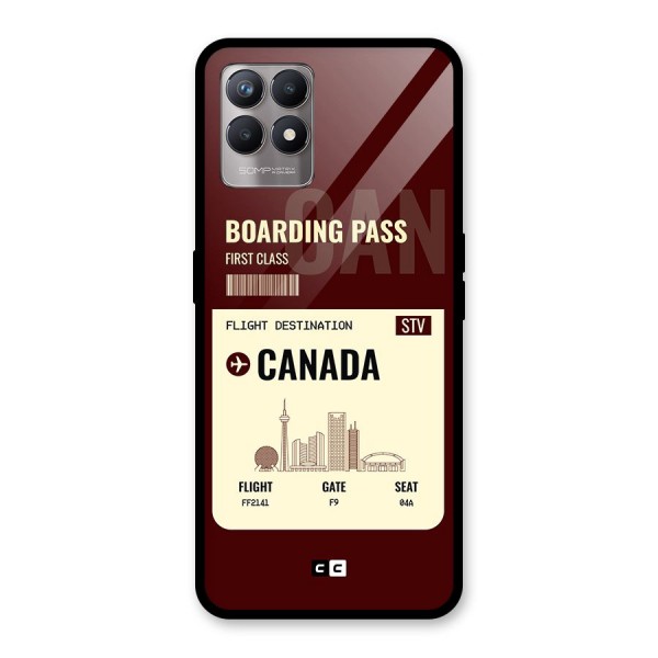 Canada Boarding Pass Glass Back Case for Realme 8i