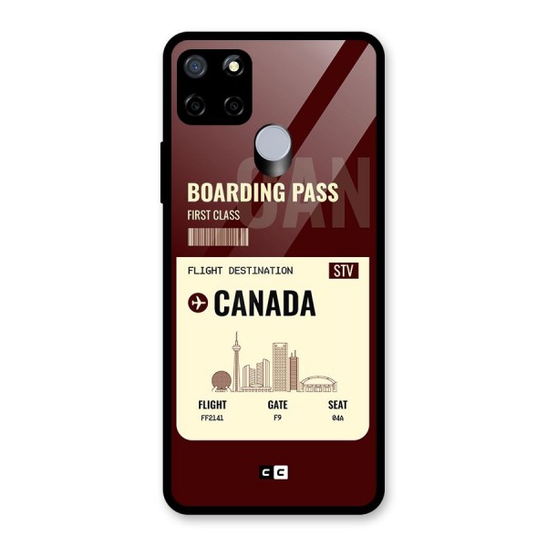 Canada Boarding Pass Glass Back Case for Realme C15