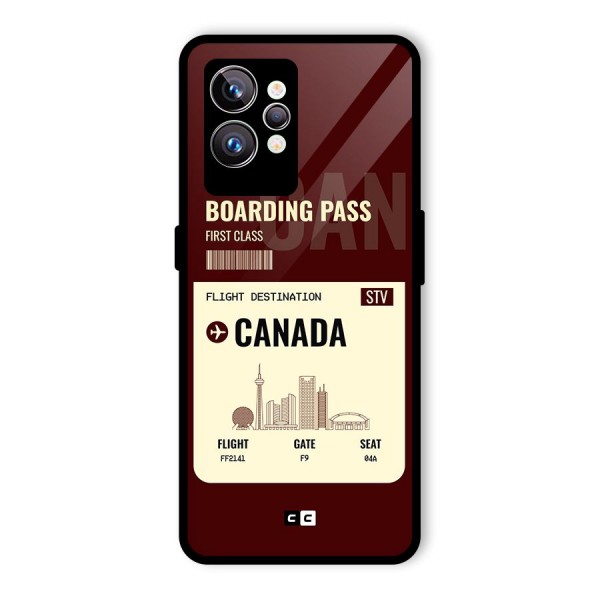 Canada Boarding Pass Glass Back Case for Realme GT2 Pro