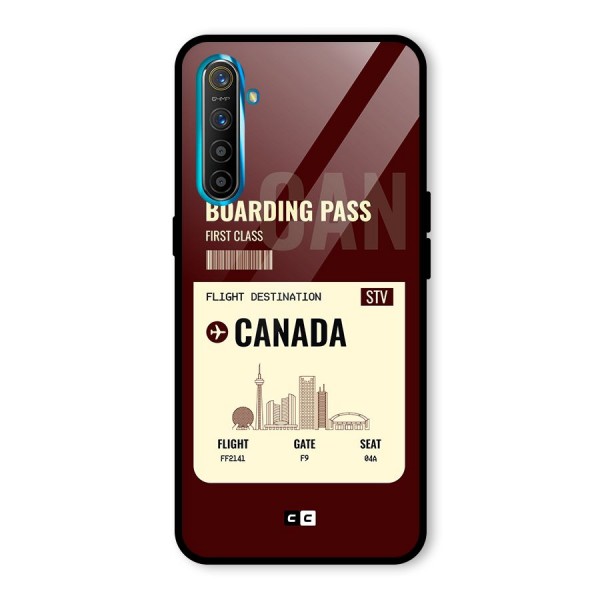 Canada Boarding Pass Glass Back Case for Realme X2