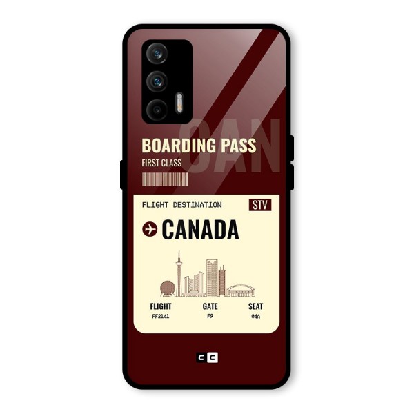 Canada Boarding Pass Glass Back Case for Realme X7 Max