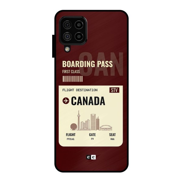 Canada Boarding Pass Metal Back Case for Galaxy A22 4G