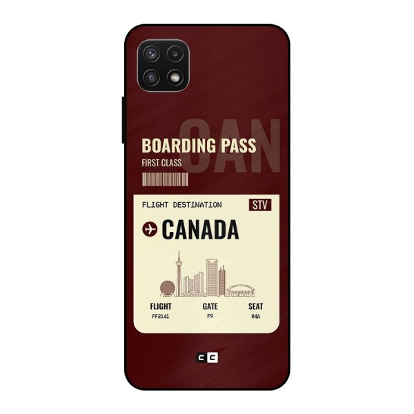 Canada Boarding Pass Metal Back Case for Galaxy A22 5G