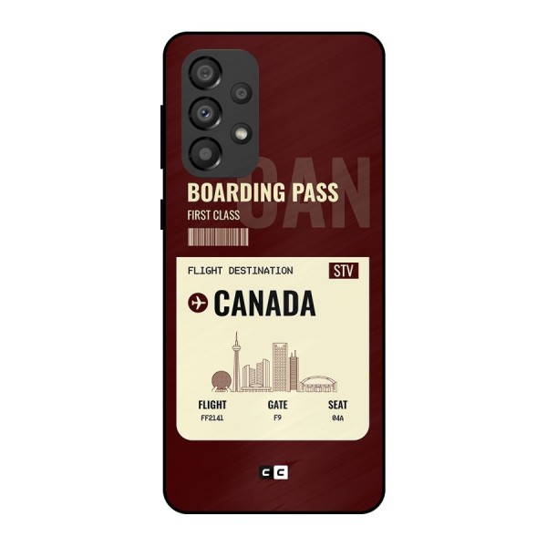 Canada Boarding Pass Metal Back Case for Galaxy A33 5G