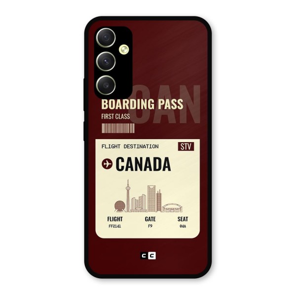 Canada Boarding Pass Metal Back Case for Galaxy A34