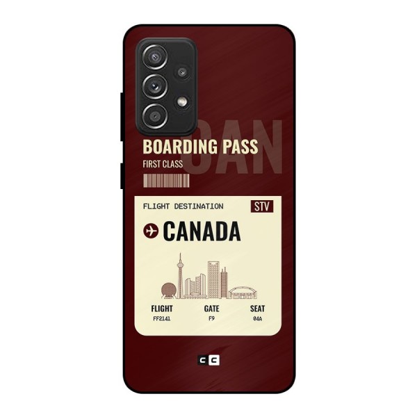 Canada Boarding Pass Metal Back Case for Galaxy A52