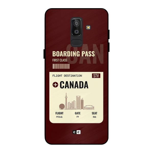 Canada Boarding Pass Metal Back Case for Galaxy J8