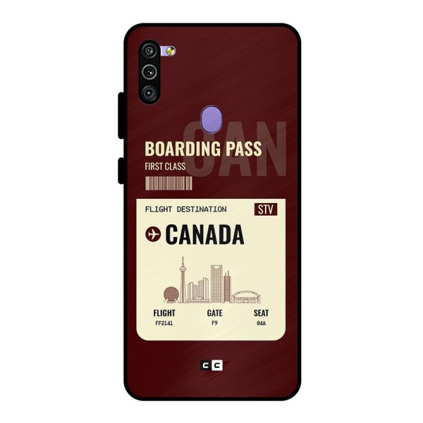 Canada Boarding Pass Metal Back Case for Galaxy M11