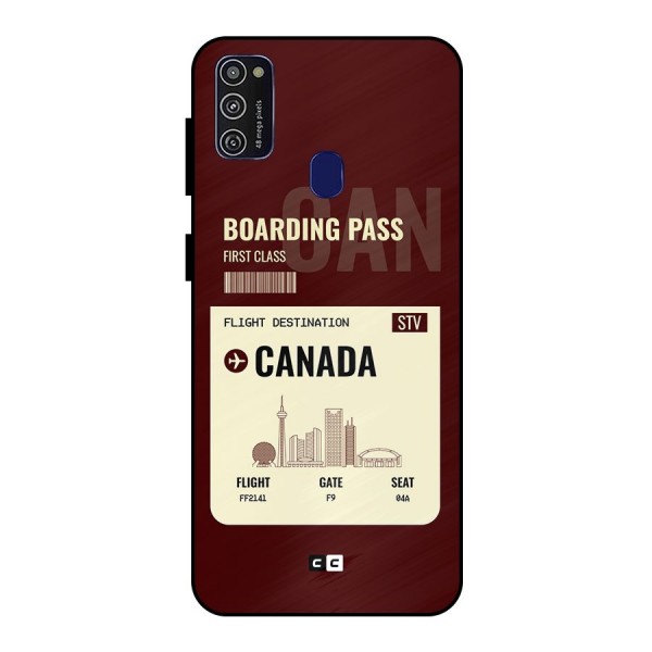 Canada Boarding Pass Metal Back Case for Galaxy M30s