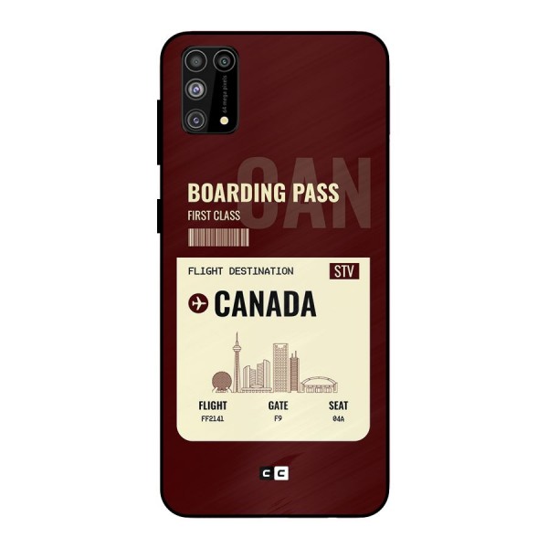 Canada Boarding Pass Metal Back Case for Galaxy M31