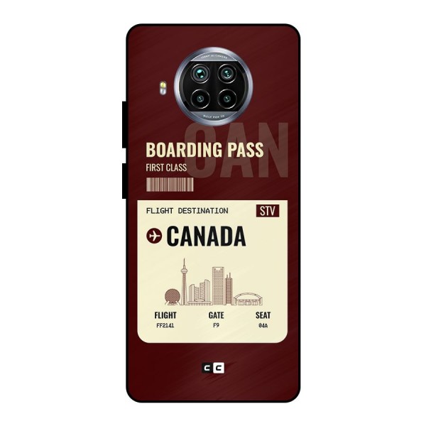 Canada Boarding Pass Metal Back Case for Mi 10i