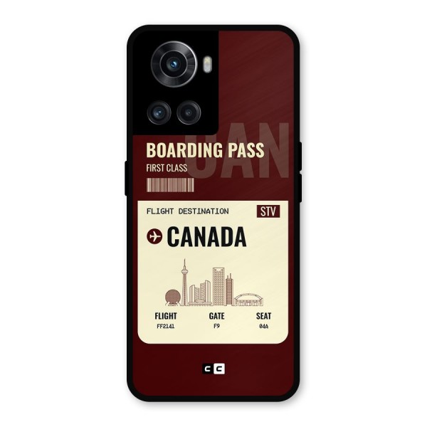 Canada Boarding Pass Metal Back Case for OnePlus 10R