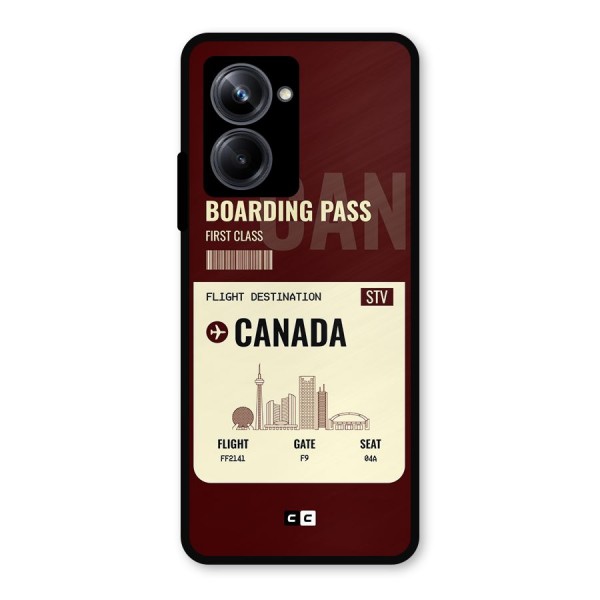 Canada Boarding Pass Metal Back Case for Realme 10 Pro