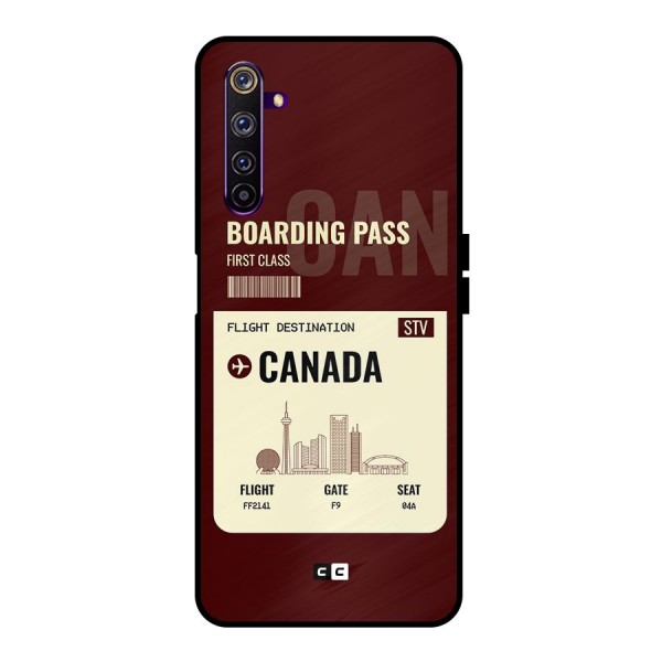 Canada Boarding Pass Metal Back Case for Realme 6 Pro