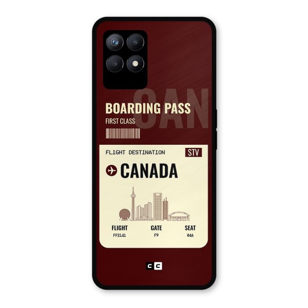 Canada Boarding Pass Metal Back Case for Realme 8i