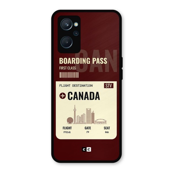 Canada Boarding Pass Metal Back Case for Realme 9i