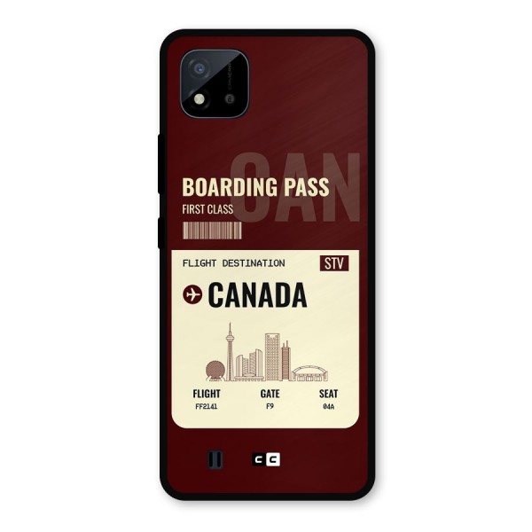 Canada Boarding Pass Metal Back Case for Realme C11 2021